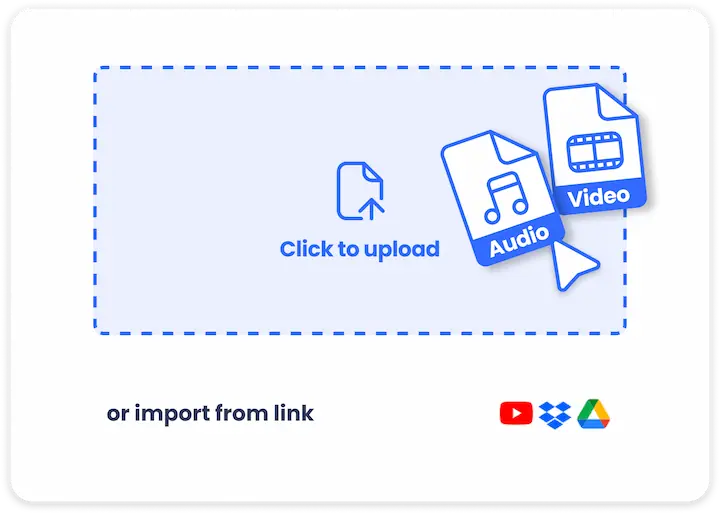  Upload your file or import URL